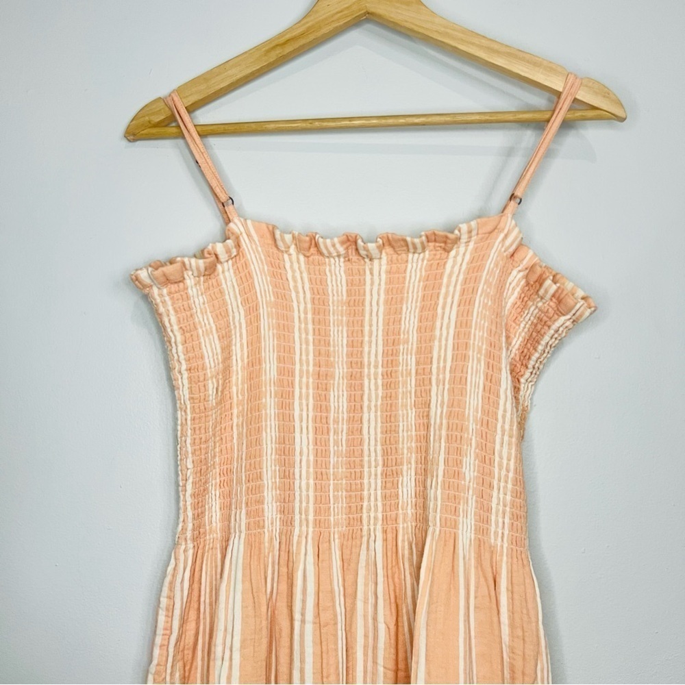 Faherrty Lakeview Cotton Gauze Sundress stripe smocked size medium - Picture 6 of 8